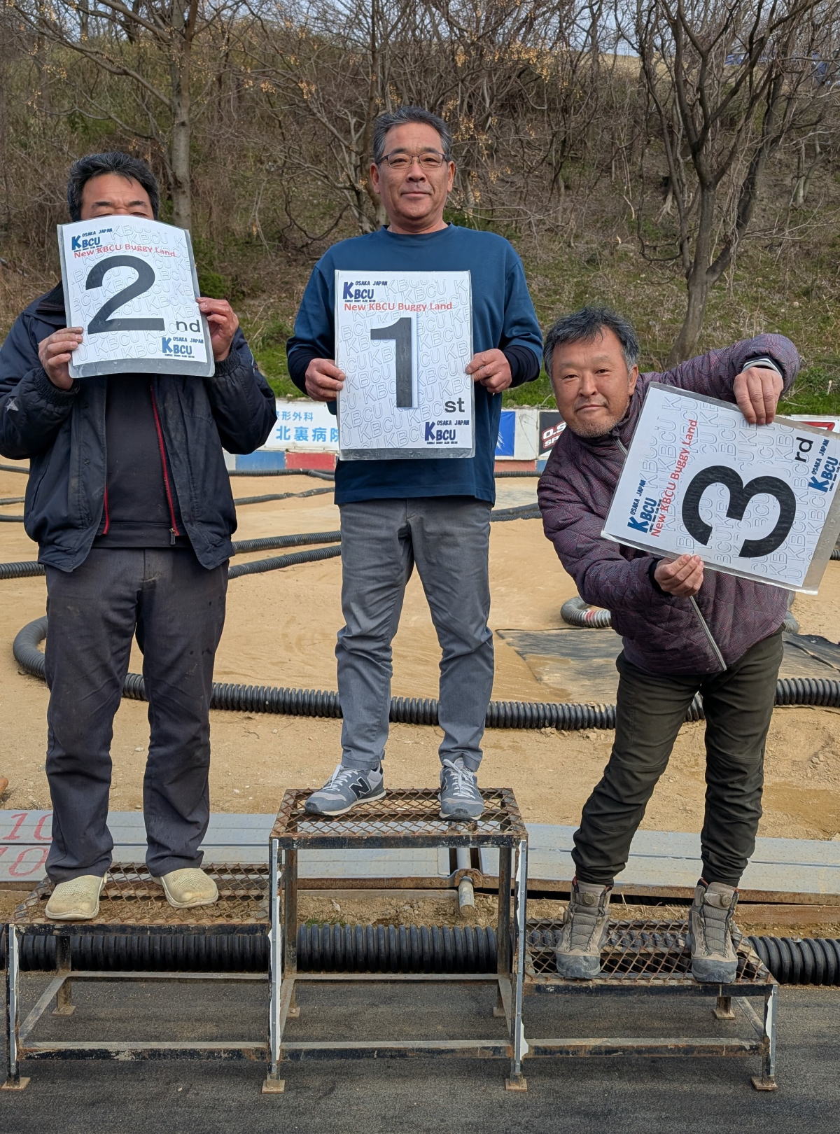 2位 杉本選手　1位 中条選手　3位 今村選手