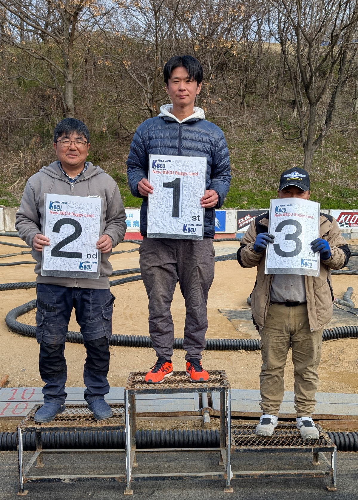 2位 川端選手　1位 岸本選手 　3位 平野選手