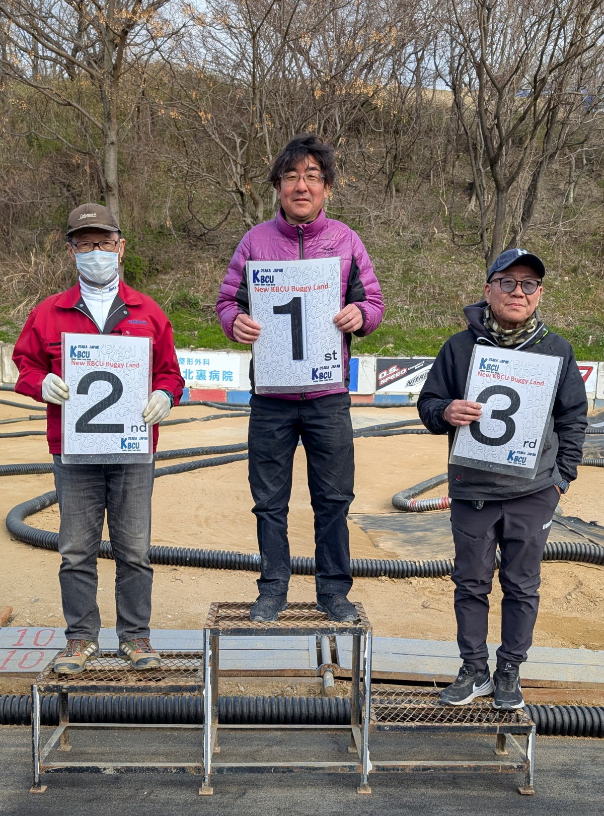 2位 安本選手　1位 高橋選手　3位 芦田選手