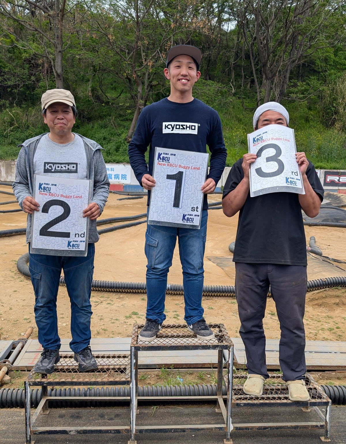 2位 松本選手　1位 久本選手　3位 杉本選手