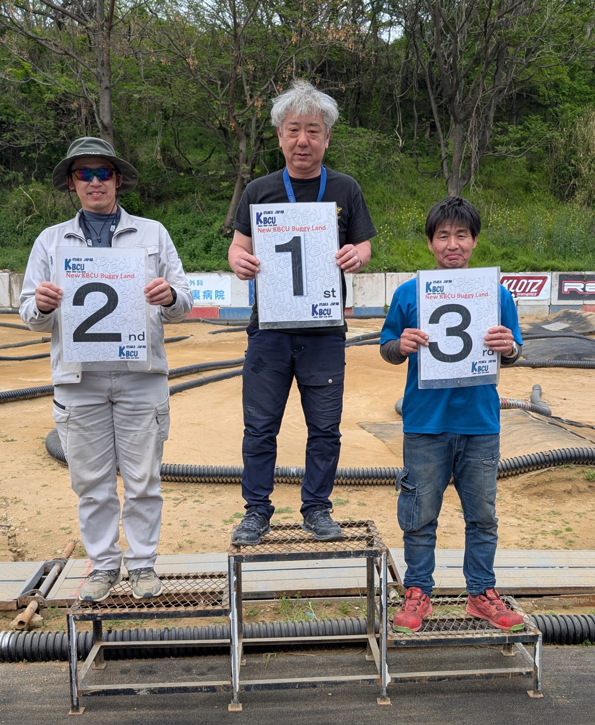 2位 乾 選手　1位 川口和美選手　3位 西川選手